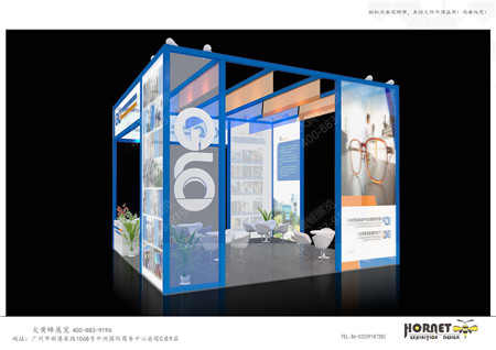 眼鏡檢驗(yàn)站廣州眼鏡展特裝展臺設(shè)計搭建