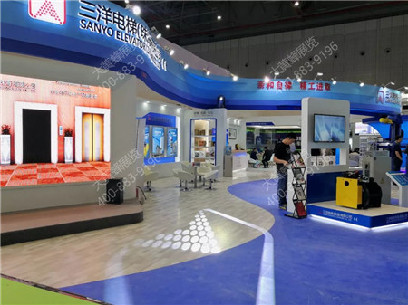 三洋電梯科技感展臺(tái)設(shè)計(jì)